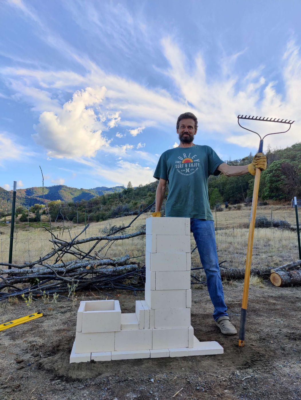 Photo from Our First Rocket Mass Heater Build!