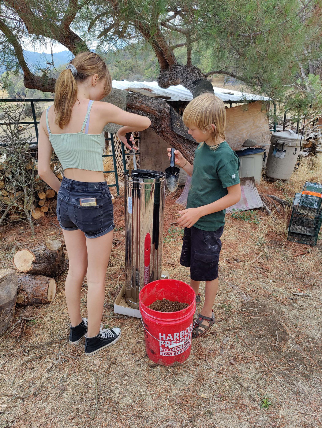 Photo from Our First Rocket Mass Heater Build!