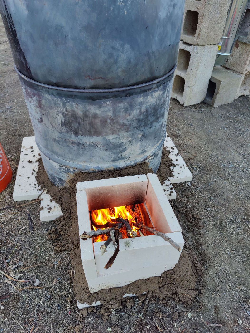 Photo from Our First Rocket Mass Heater Build!